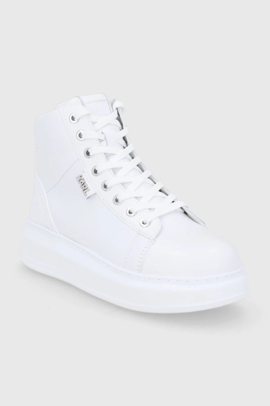 Karl Lagerfeld Buty skórzane KL62545.White.Lthr biały