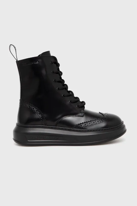 μαύρο Δερμάτινες μπότες Karl Lagerfeld KAPRI Γυναικεία