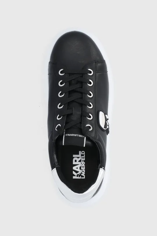 black Karl Lagerfeld leather shoes