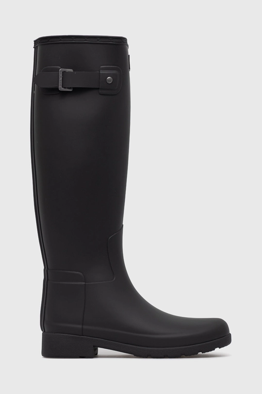 czarny Hunter kalosze Refined Tall Boot Damski