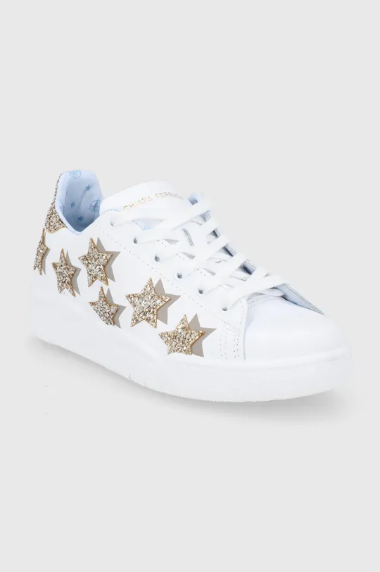 Кожаные ботинки Chiara Ferragni Roger Stars белый