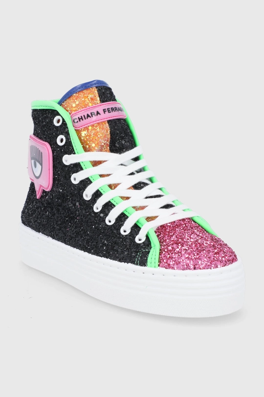 Tenisky Chiara Ferragni High Eyelike Glitter viacfarebná