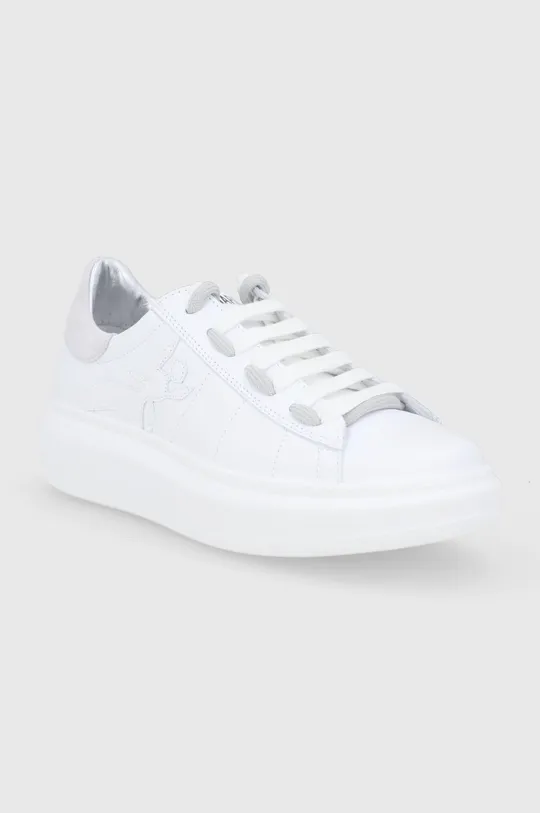 Δερμάτινα παπούτσια Patrizia Pepe λευκό