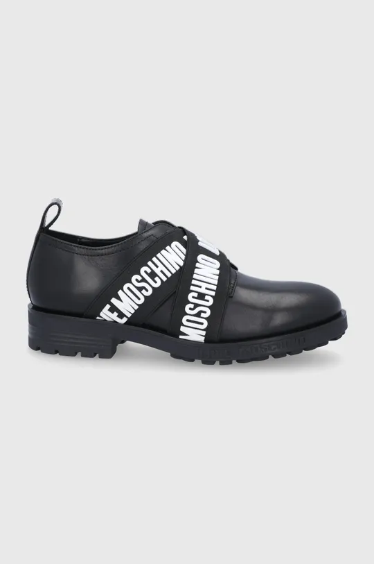 μαύρο Δερμάτινα κλειστά παπούτσια Love Moschino Γυναικεία