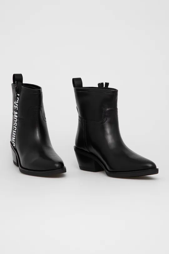 Δερμάτινες καουμπόικες μπότες Love Moschino μαύρο