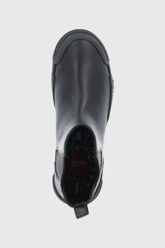 čierna Kožené topánky Chelsea Love Moschino