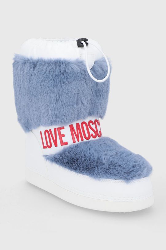 Love Moschino Śniegowce jasny niebieski