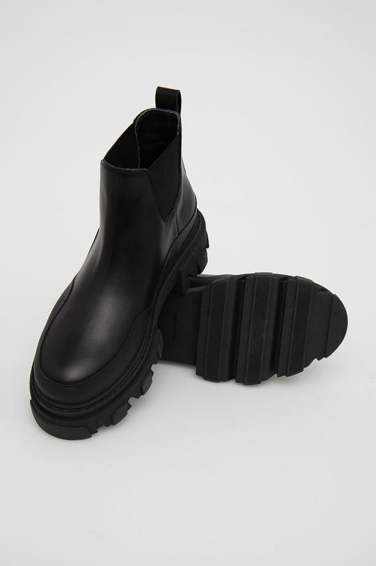 čierna Kožené členkové topánky Liviana Conti