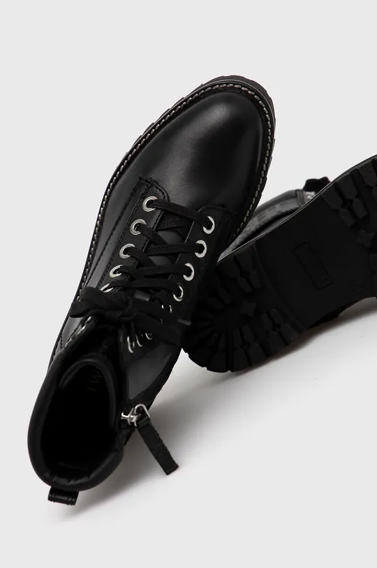 čierna Kožené členkové topánky Twinset