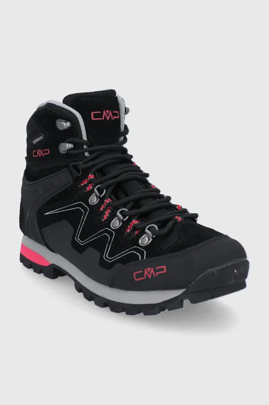 Čevlji iz semiša CMP Athunis Mid Wmn Trekking Shoe Wp črna