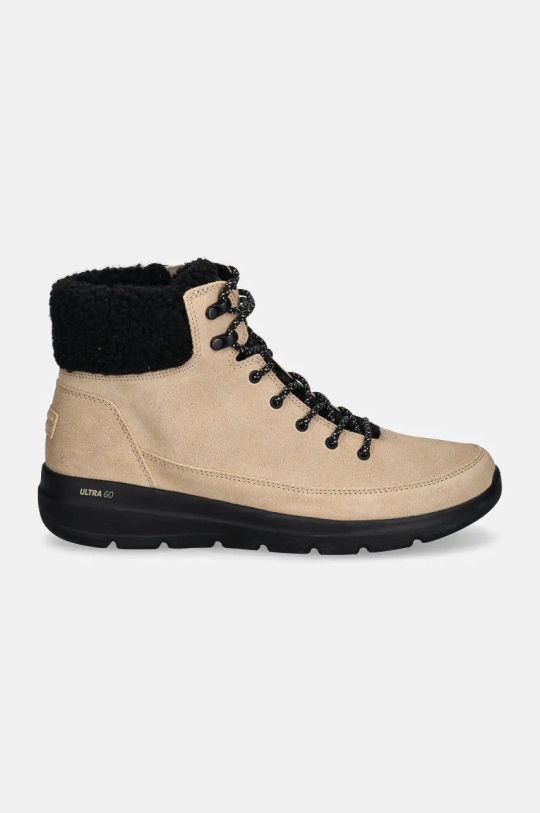 Замшеві чоботи Skechers GLACIAL ULTRA WOOD 16677 бежевий AW24