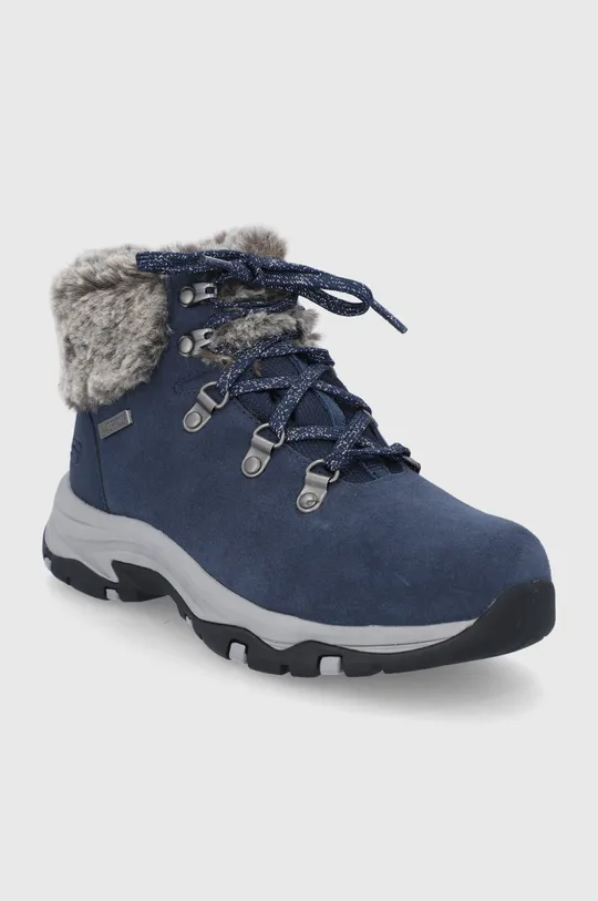 Cipele za snijeg od brušene kože Skechers mornarsko plava