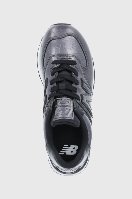čierna Kožená obuv New Balance WL574PW2