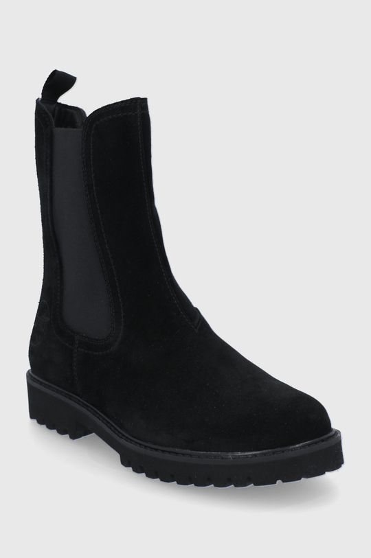 Semišové topánky Chelsea Wrangler čierna