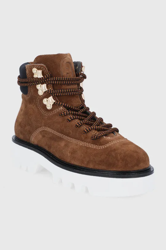 Замшеві черевики Furla Rita Hiking Boot коричневий