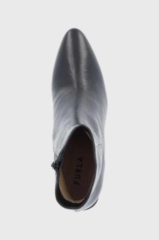černá Kožené kotníkové boty Furla