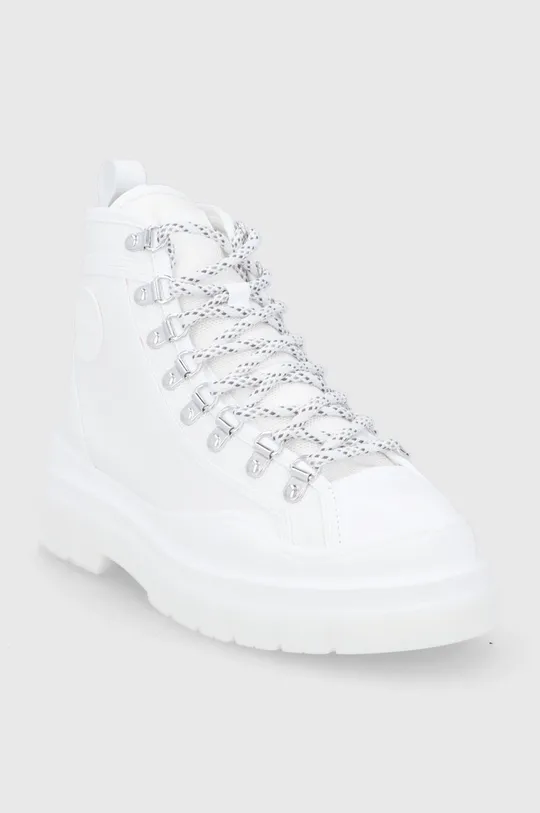 Členkové topánky Furla biela