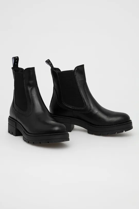Kožené topánky Chelsea Sisley čierna