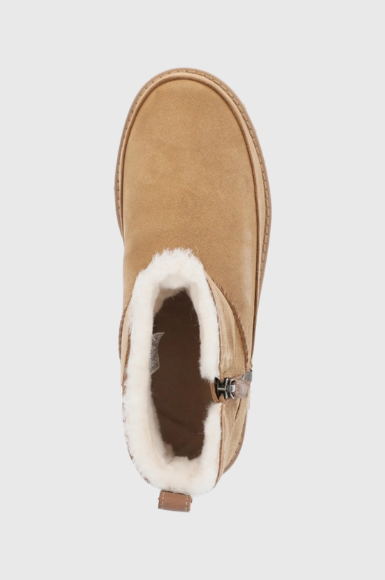 hnedá Semišové snehule UGG Classic Zip Mini