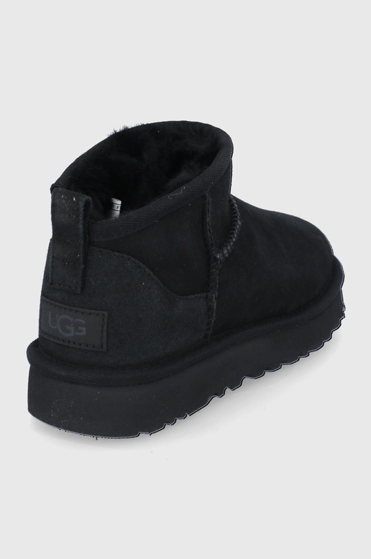 Scarpe UGG stivali da neve in camoscio Classic Ultra Mini 1116109.BLK nero