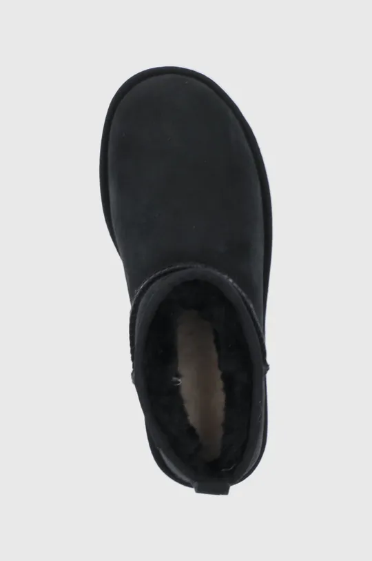 negru UGG cizme de zăpadă din piele întoarsă Classic Ultra Mini