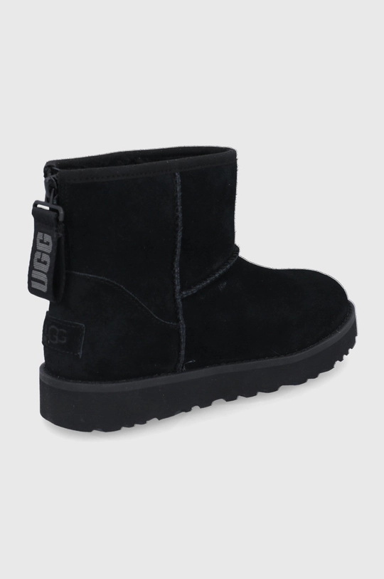 UGG śniegowce zamszowe Classic Mini Logo Zip  Cholewka: Skóra zamszowa Wnętrze: Wełna Podeszwa: Materiał syntetyczny