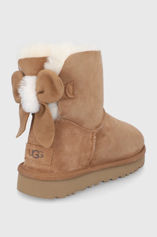 UGG velúr hócipő Mini Bailey Fluff Bow  Szár: szarvasbőr Belseje: gyapjú Talp: szintetikus anyag