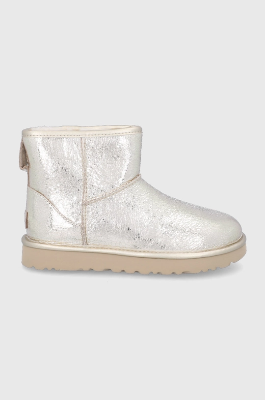 złoty UGG śniegowce skórzane Classic Mini Damski