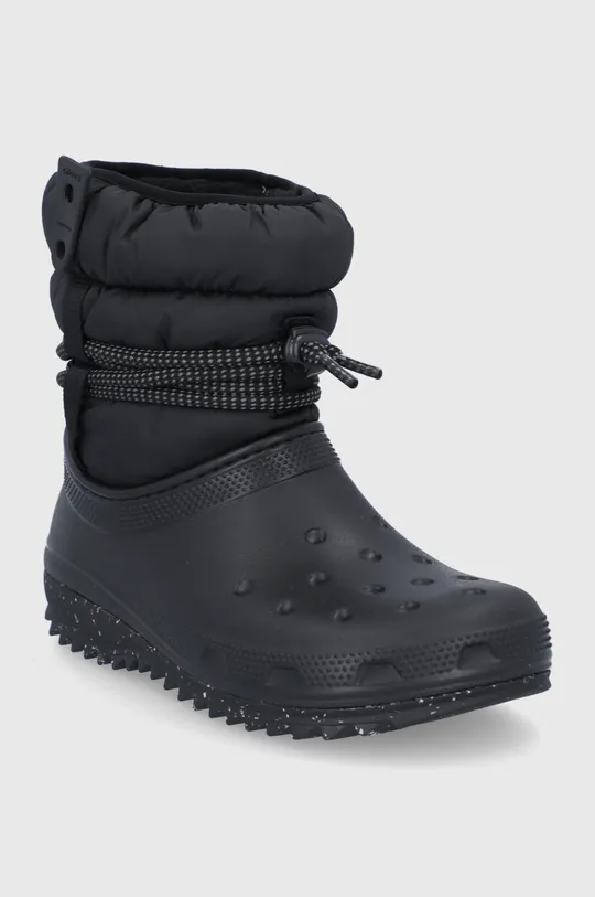 Зимние сапоги Crocs Classic Neo Puff Luxe Boot чёрный