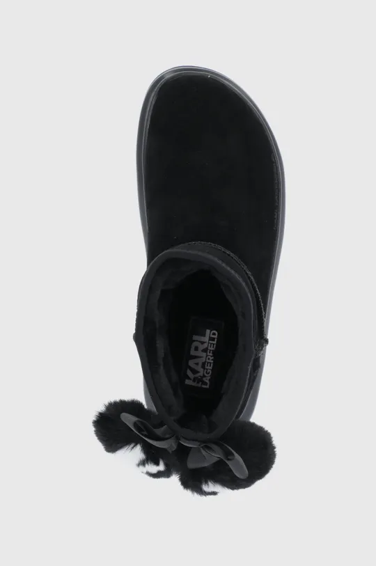 crna čizme za snijeg od brušene kože Karl Lagerfeld