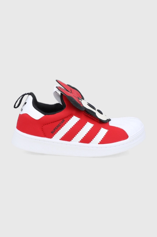 czerwony adidas Originals Buty dziecięce SUPERSTAR 360 Q46300 Dziewczęcy