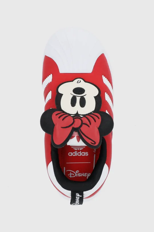 czerwony adidas Originals Buty dziecięce Superstar 360 x Disney Q46306