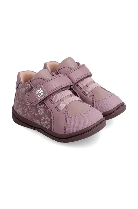 рожевий Дитячі шкіряні туфлі Garvalin Для дівчаток