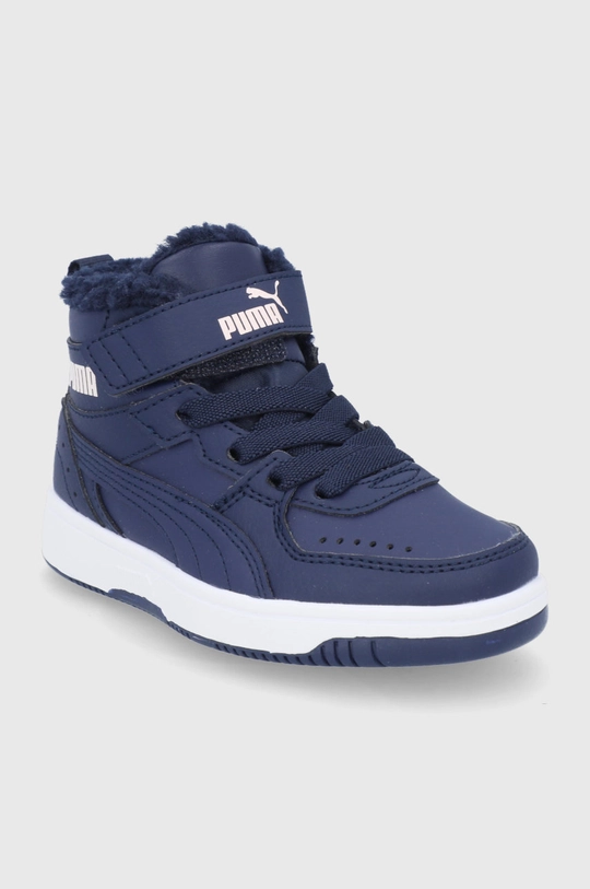 Puma buty dziecięce Puma Rebound Joy Fur Ps granatowy