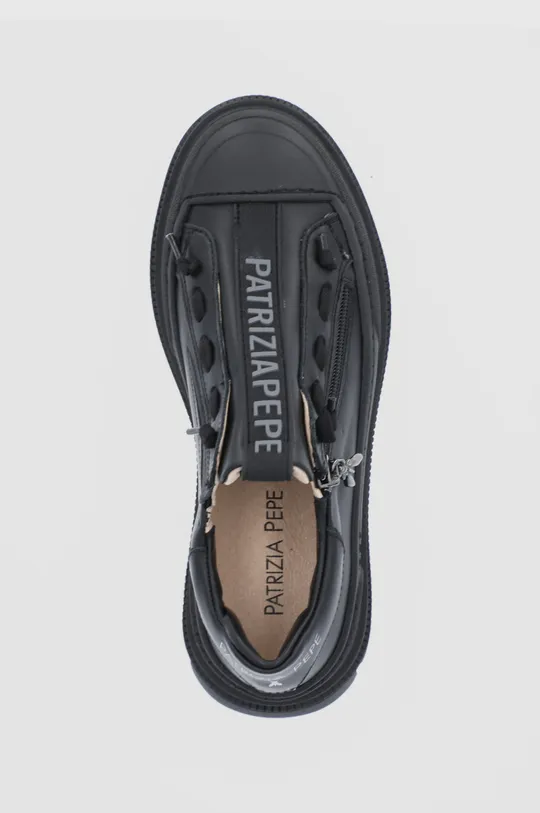 černá Dětské kožené boty Patrizia Pepe