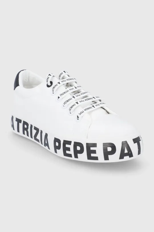 Παιδικά πάνινα παπούτσια Patrizia Pepe λευκό