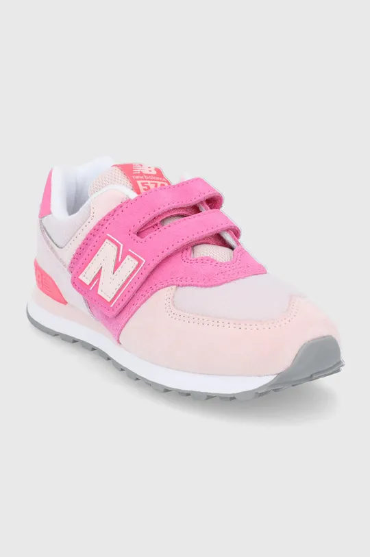 Detské topánky New Balance PV574WM1 ružová