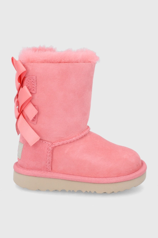 розовый Детские замшевые сапоги UGG Bailey Bow II Для девочек