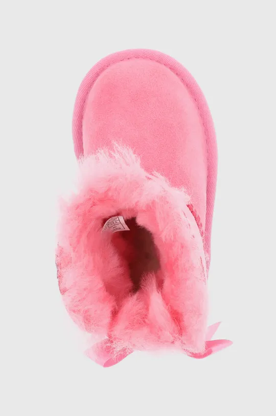 różowy UGG Śniegowce zamszowe dziecięce Bailey Bow II Mini