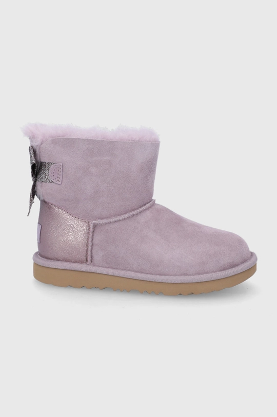 fioletowy UGG Śniegowce zamszowe dziecięce Mini Bailey Glitz Dziewczęcy