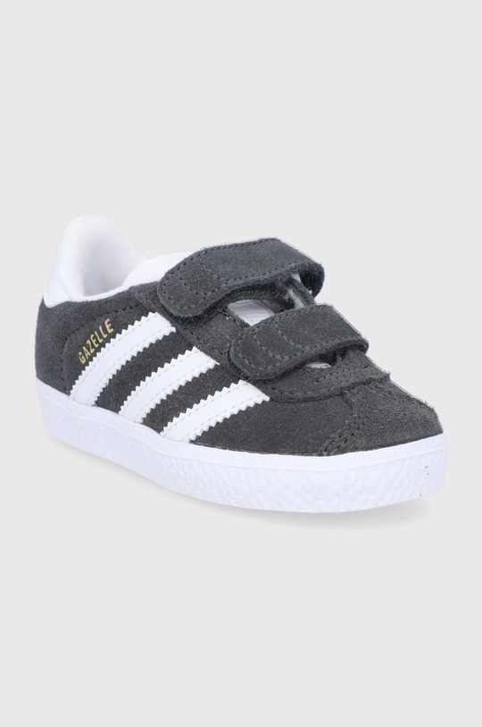 Detské semišové topánky adidas Originals CQ3140 sivá