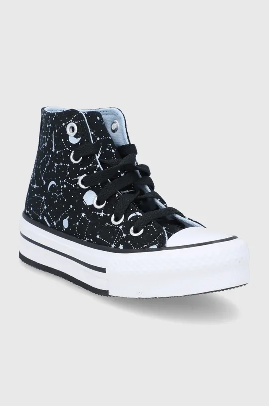 Παιδικά πάνινα παπούτσια Converse CHUCK TAYLOR ALL STAR EVA LIFT μαύρο