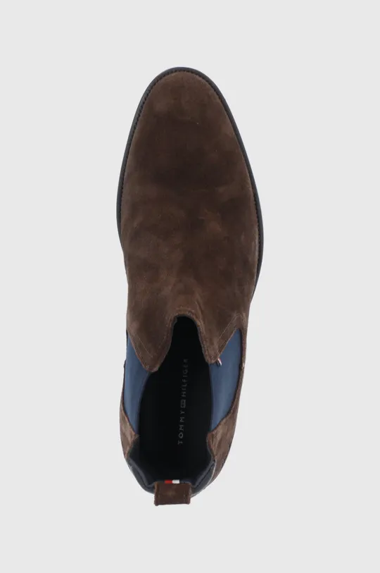 hnedá Semišové topánky Chelsea Tommy Hilfiger