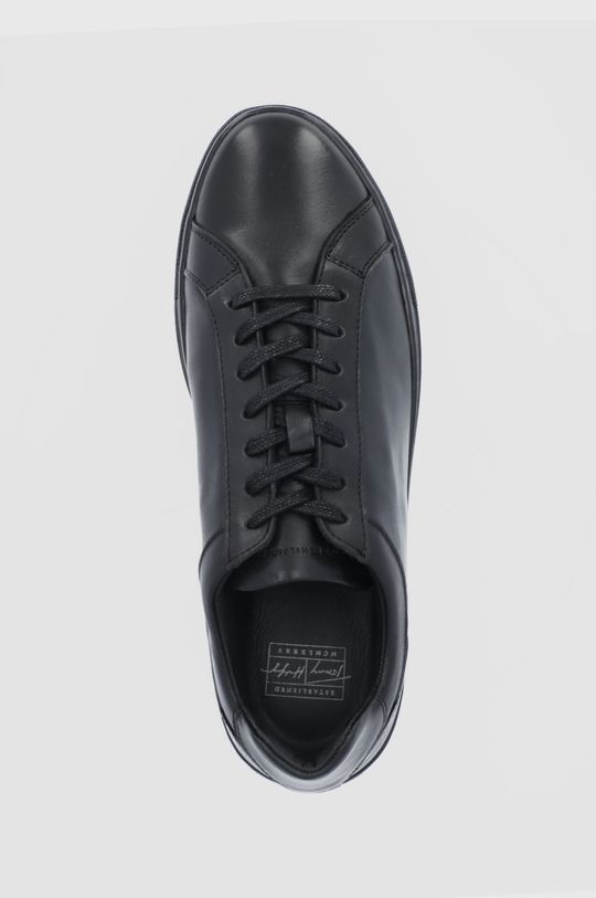 čierna Kožená obuv Tommy Hilfiger