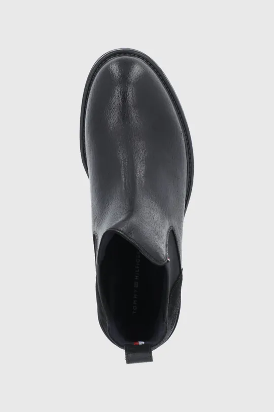 čierna Kožené topánky Chelsea Tommy Hilfiger