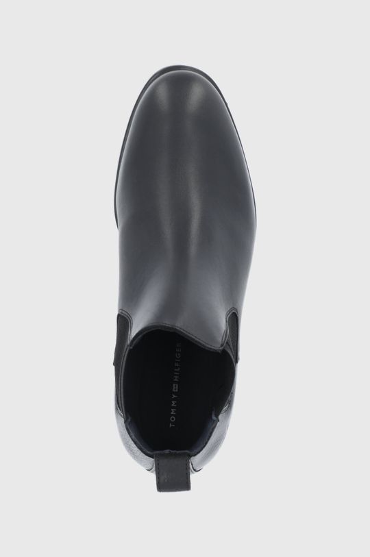 černá Kožené kotníkové boty Tommy Hilfiger