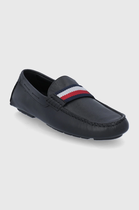 Kožne mokasinke Tommy Hilfiger crna