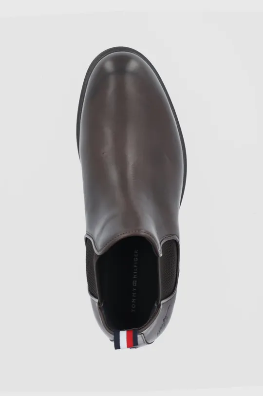 hnedá Kožené topánky Chelsea Tommy Hilfiger