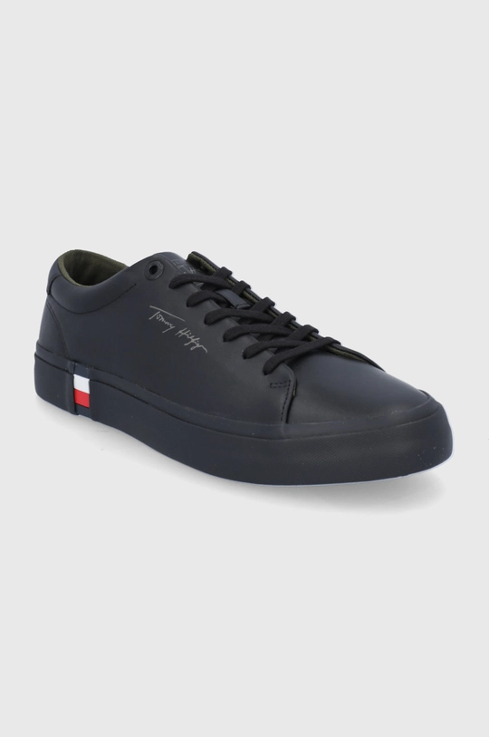 Tommy Hilfiger bőr cipő fekete