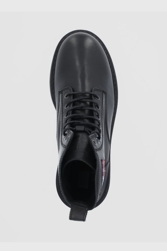 černá Kožené boty Tommy Jeans